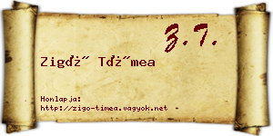 Zigó Tímea névjegykártya
